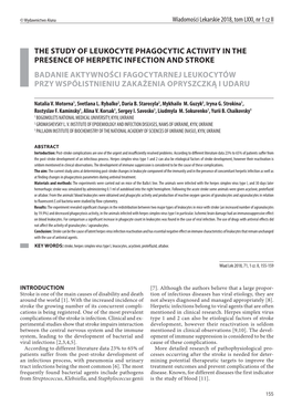 The Study of Leukocyte Phagocytic Activity in The