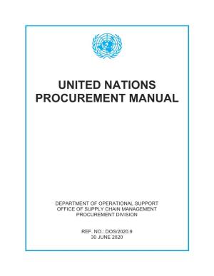 United Nations Procurement Manual
