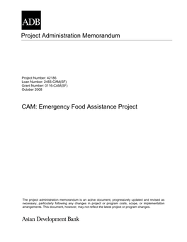 Project Administration Memorandum