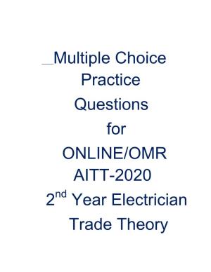 Multiple Choice Practice Questions for ONLINE/OMR AITT-2020 2 Year