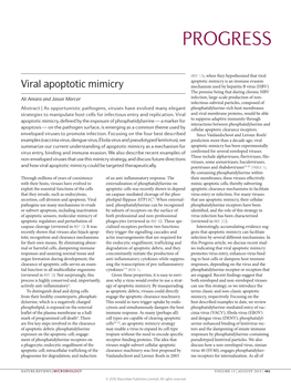 Viral Apoptotic Mimicry Is an Immune Evasion Viral Apoptotic Mimicry Mechanism Used by Hepatitis B Virus (HBV)