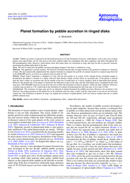 Planet Formation by Pebble Accretion in Ringed Disks A