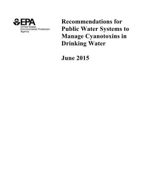 EPA Cyanotoxin Management in Drinking Water