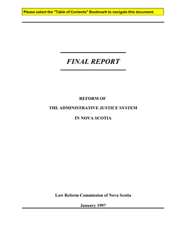 Administrative Justice System Final Report