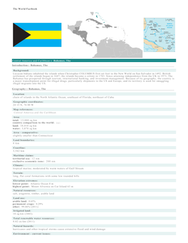 The World Factbook Central America and Caribbean :: Bahamas, The