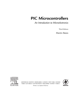 PIC Microcontrollers an Introduction to Microelectronics