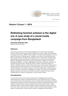 Rethinking Feminist Activism in the Digital Era: a Case Study of a Social Media Campaign from Bangladesh