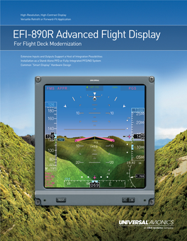 EFI-890R Advanced Flight Display for Flight Deck Modernization