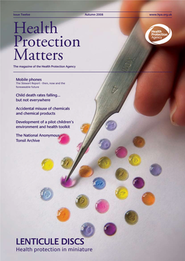 Health Protection Matters the Magazine of the Health Protection Agency