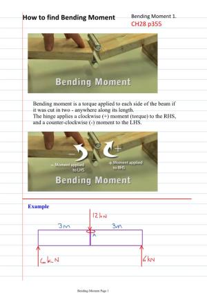 How to Find Bending Moment Bending Moment 1
