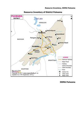 Resource Inventory, DDMA Pulwama