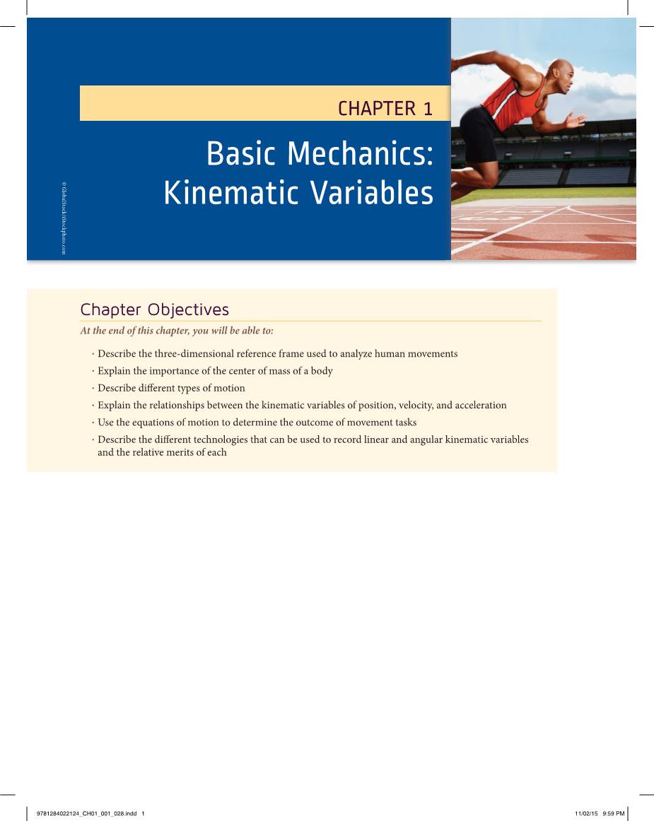 Basic Mechanics: Kinematic Variables