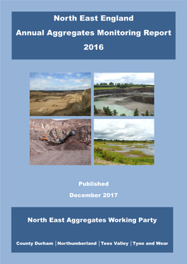 North East England Annual Aggregates Monitoring Report 2016