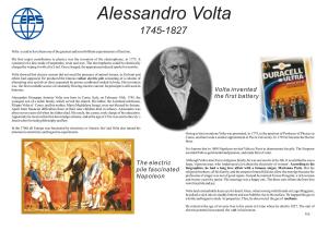 Alessandro Volta 1745-1827