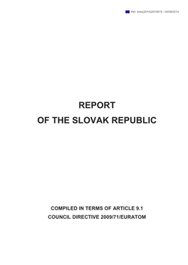 National Report of the SR