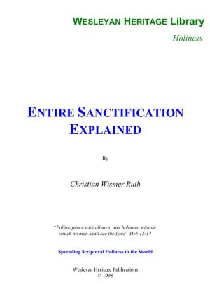 Entire Sanctification Explained