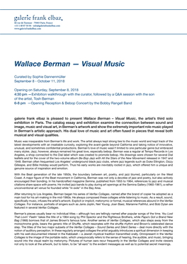 Wallace Berman — Visual Music
