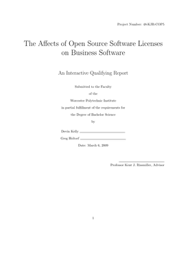 The Affects of Open Source Software Licenses on Business Software