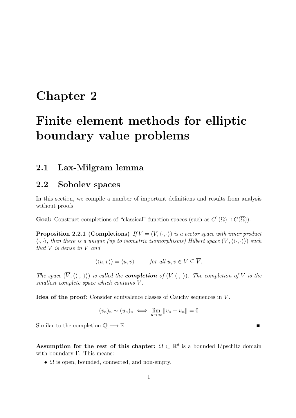 Chapter 2 Finite Element Methods for Elliptic Boundary Value Problems
