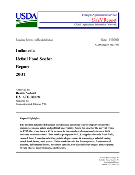 GAIN Report Global Agriculture Information Network