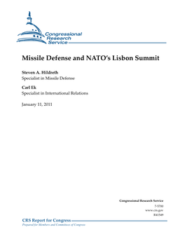 Missile Defense and NATO's Lisbon Summit