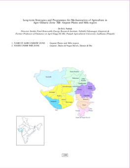 Agro Climatic Zone–Xiii : Gujarat Plains and Hills Region