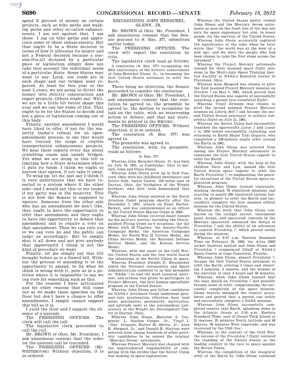 Congressional Record—Senate S690