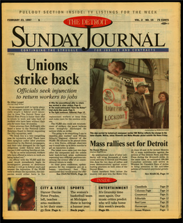 SUNDAY IOURNAL Unions Strike Back