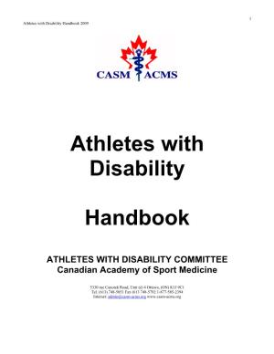 Athletes with Disability Handbook 2009