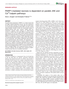 PARP1-Mediated Necrosis Is Dependent on Parallel JNK and Ca