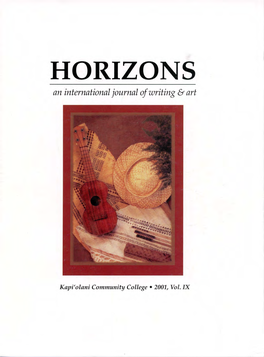 HORIZONS an International Journal of Writing & Art