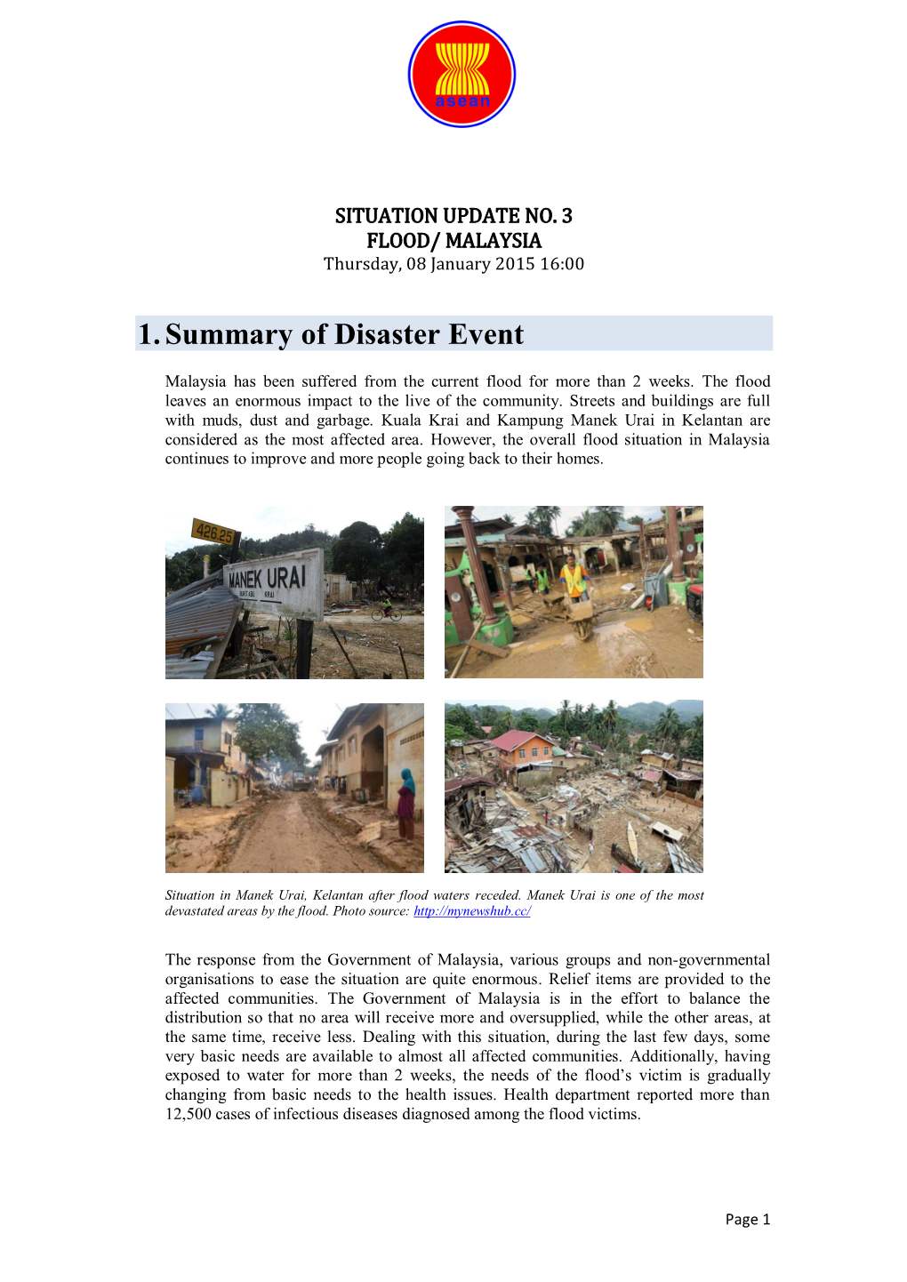 1. Summary of Disaster Event