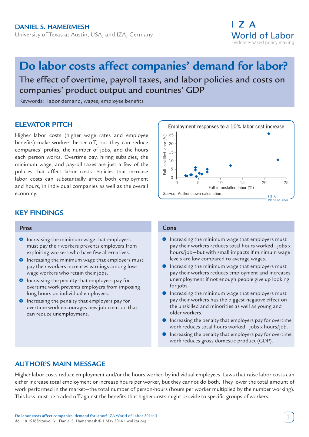 Do Labor Costs Affect Companies' Demand for Labor?