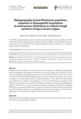 Phylogeography of Post-Pleistocene Population Expansion In