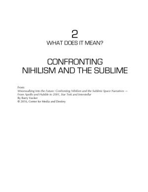 Confronting Nihilism and the Sublime