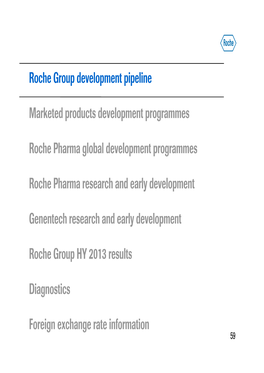 Roche Group Development Pipeline