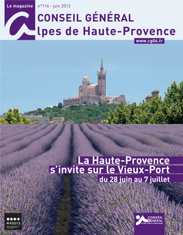 CONSEIL GÉNÉRAL Lpes De Haute-Provence