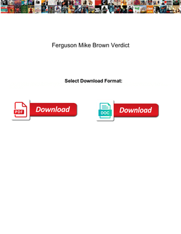 Ferguson Mike Brown Verdict
