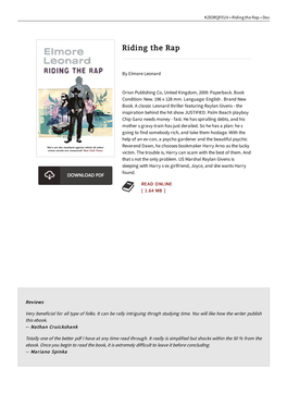 PDF ^ Riding the Rap # Download