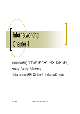 Internetworking Chapter 4