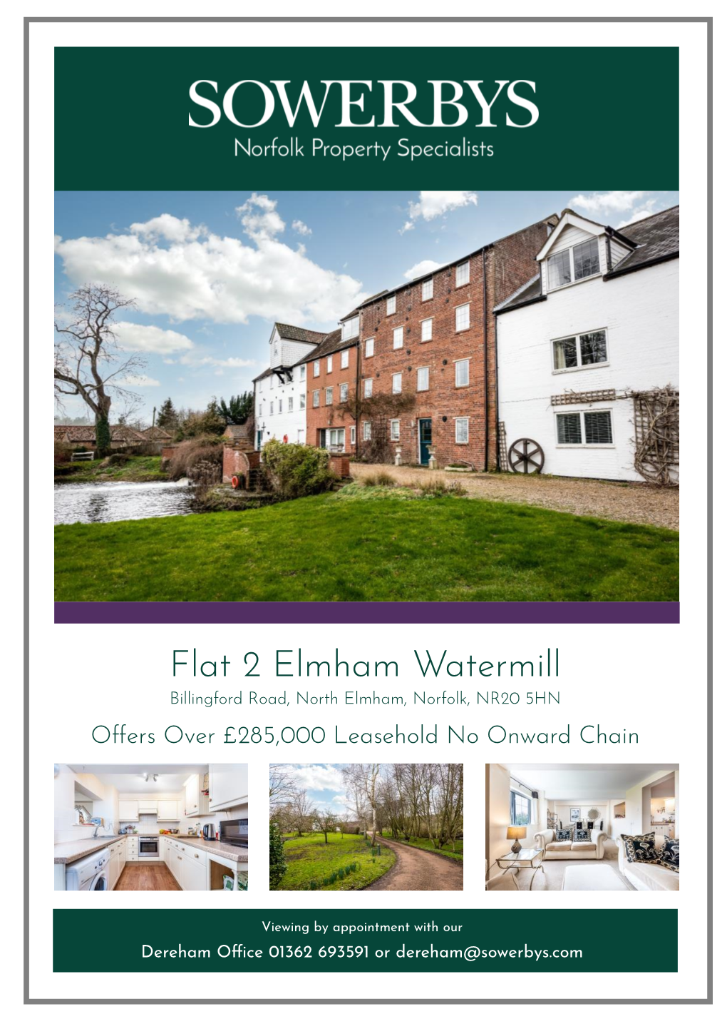 Flat 2 Elmham Watermill Billingford Road, North Elmham, Norfolk, NR20 5HN