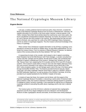 The National Cryptologic Museum Library