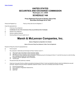 Marsh & Mclennan Companies, Inc