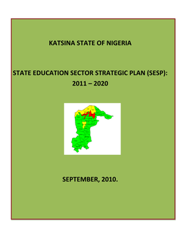 Katsina State of Nigeria State Education Sector Strategic Plan (Sesp)
