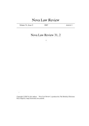 Nova Law Review 31, 2