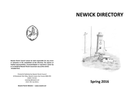 Newick Directory 2016-Aug.Pdf