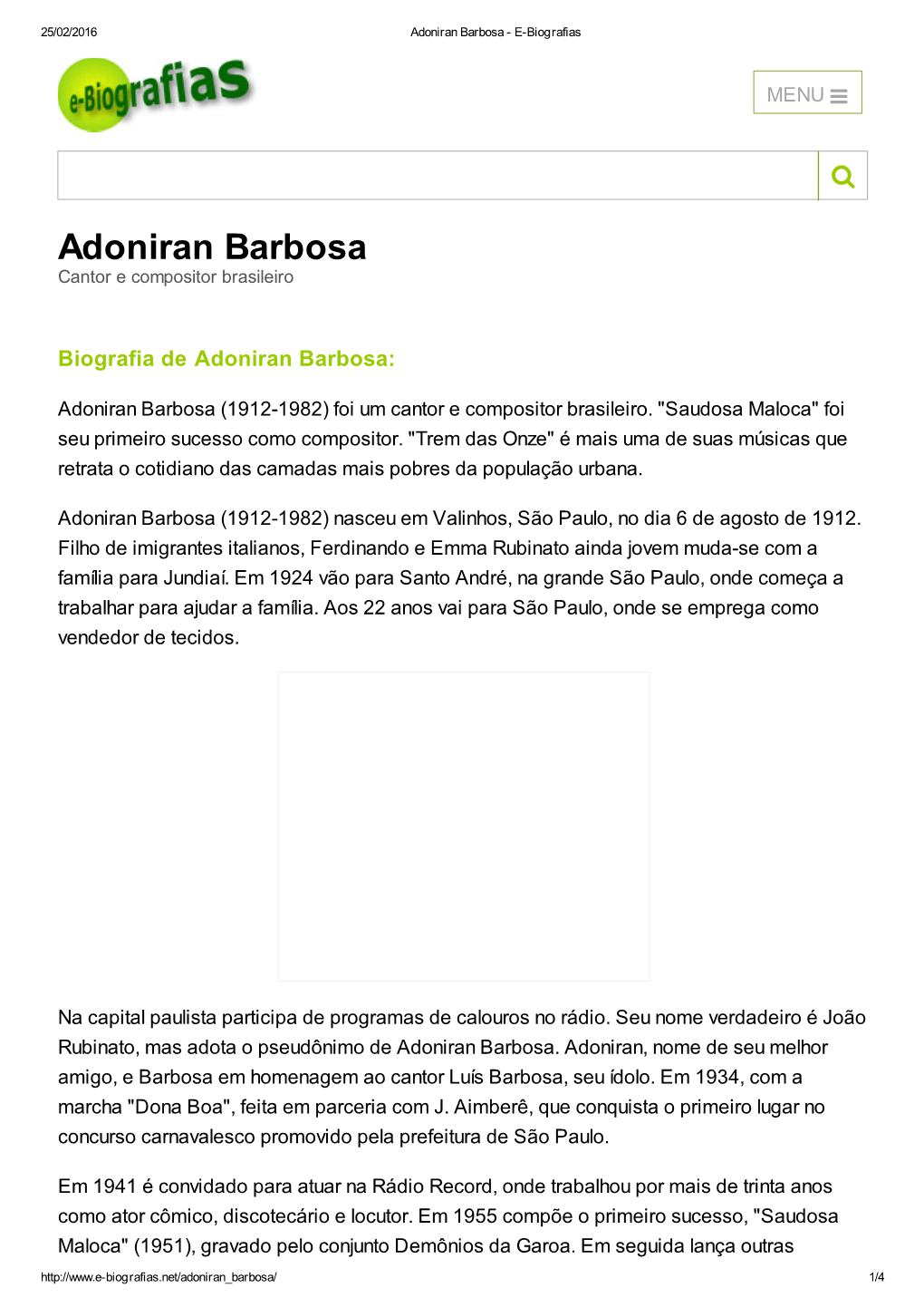 Adoniran Barbosa - E-Biografias