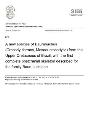 A New Species of Baurusuchus (Crocodyliformes