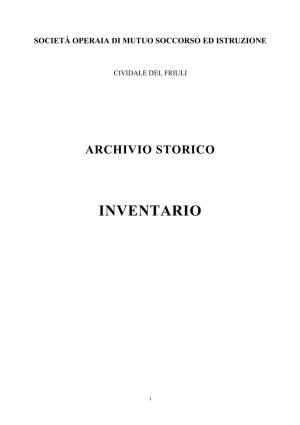 Inventario Storico SOMSI Cividale Del Friuli