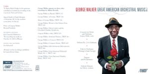 George Walker Great American Orchestral Music Vol.2